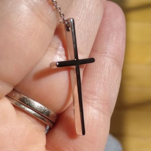 Sterling Silver Cross Necklace - Picture 7 of 14